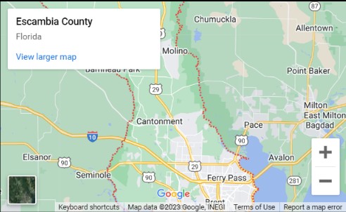 Escambia county tree services map